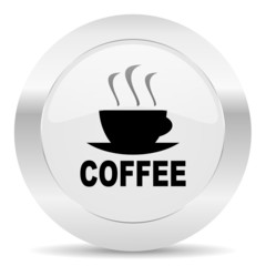 espresso silver glossy web icon