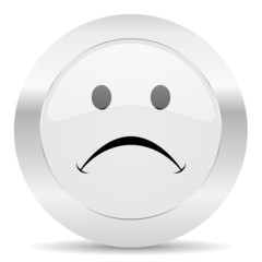 cry silver glossy web icon