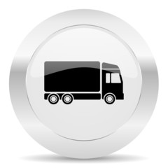 delivery silver glossy web icon