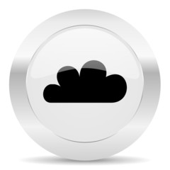 cloud silver glossy web icon