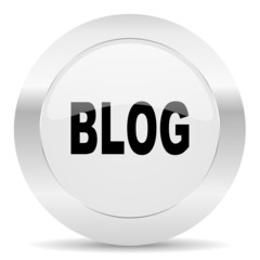 blog silver glossy web icon