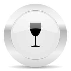 alcohol  silver glossy web icon