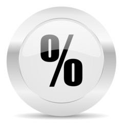 percent silver glossy web icon