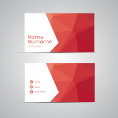 Modern Business-Card Set vector red