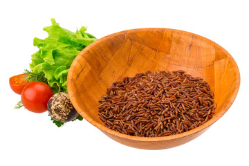Brown raw rice