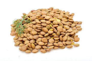Raw lentils