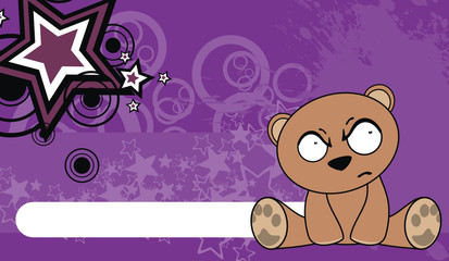 cute teddy bear cartoon card wallpaper