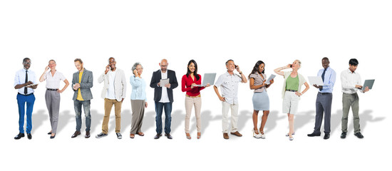 Obraz premium Business People Using Digital Devices