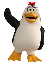 female penguin saying hello