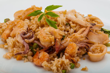 Rice with seafood