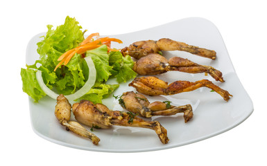 Grilled frog legs