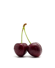 Sweet cherry on white background