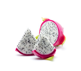 Dragon fruit on a white background