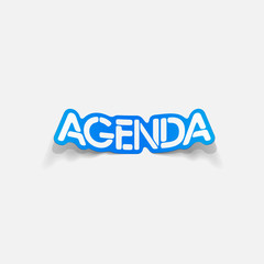 realistic design element: agenda