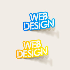 realistic design element: web design