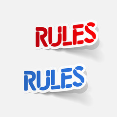 realistic design element: Rules