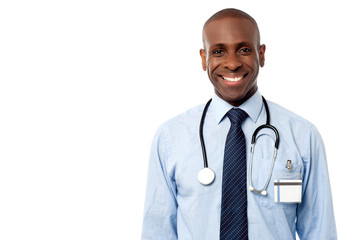 Fototapeta premium Confident happy physician posing