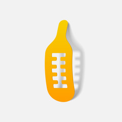 realistic design element: thermometer, medical