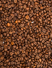 Coffee beans closeup background