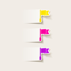 Obraz premium realistic design element: flag