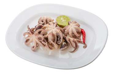 Boiled octopus