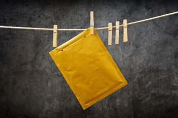 Envelope on clothes rope