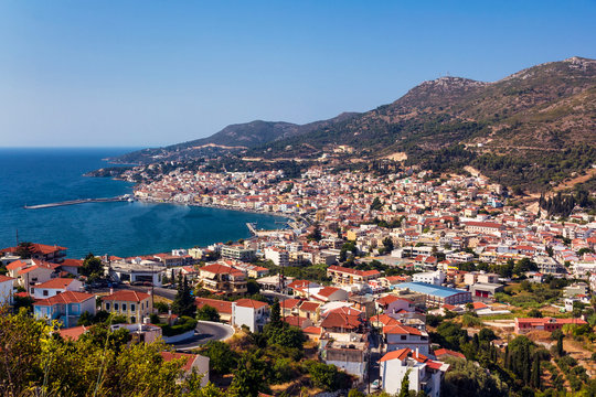 Vathy port in Samos island Greece
