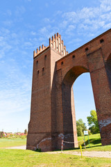 Fototapeta premium Sanitary tower of Marienwerder castle (1350). Kwidzyn, Poland