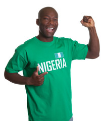 Sports fan from Nigeria is happy