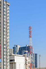 landscape building with mobile phone tower