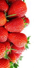 Fresh ripe perfect strawberry on white