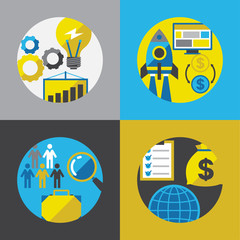 Start-up business concept in flat design style.