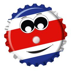 Costa Rica Kronkorken Smiley