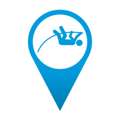 Icono localizacion simbolo salto con pertiga