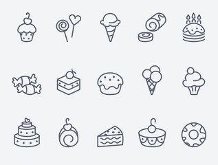 Sweet pastry icons