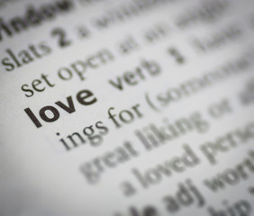 love meaning with dictionary style