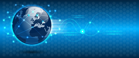 mondo connessione, dati, rete, internet © xyz+