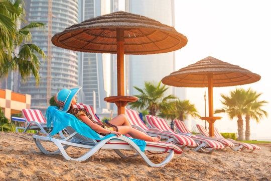 Sun holidays on the beach of Abu Dhabi