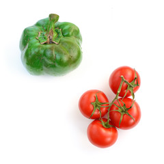 Paprika und Tomaten