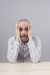 Man at desk