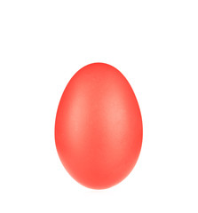 Red easter egg close up.