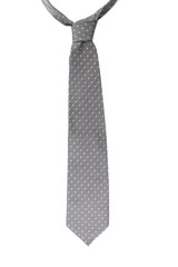Gray tie with white speck.
