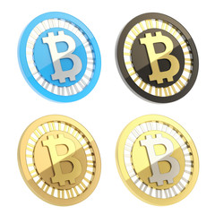 Bitcoin currency symbol coin isolated