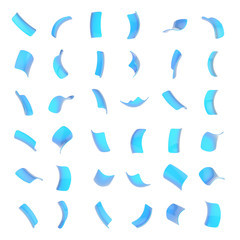 Confetti glossy flakes isolated