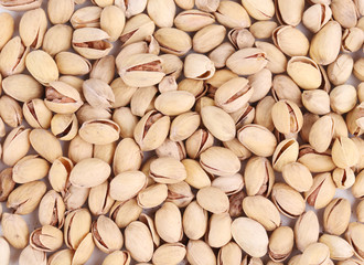 Close up of fresh pistachios.