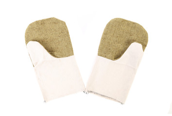 Pair of working mittens.