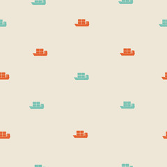 seamless background: ship