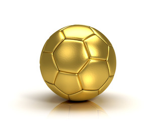 gold ball on white background