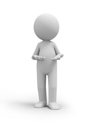 3d small people standing