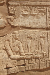 ancient rock carving of Kom Ombo Temple